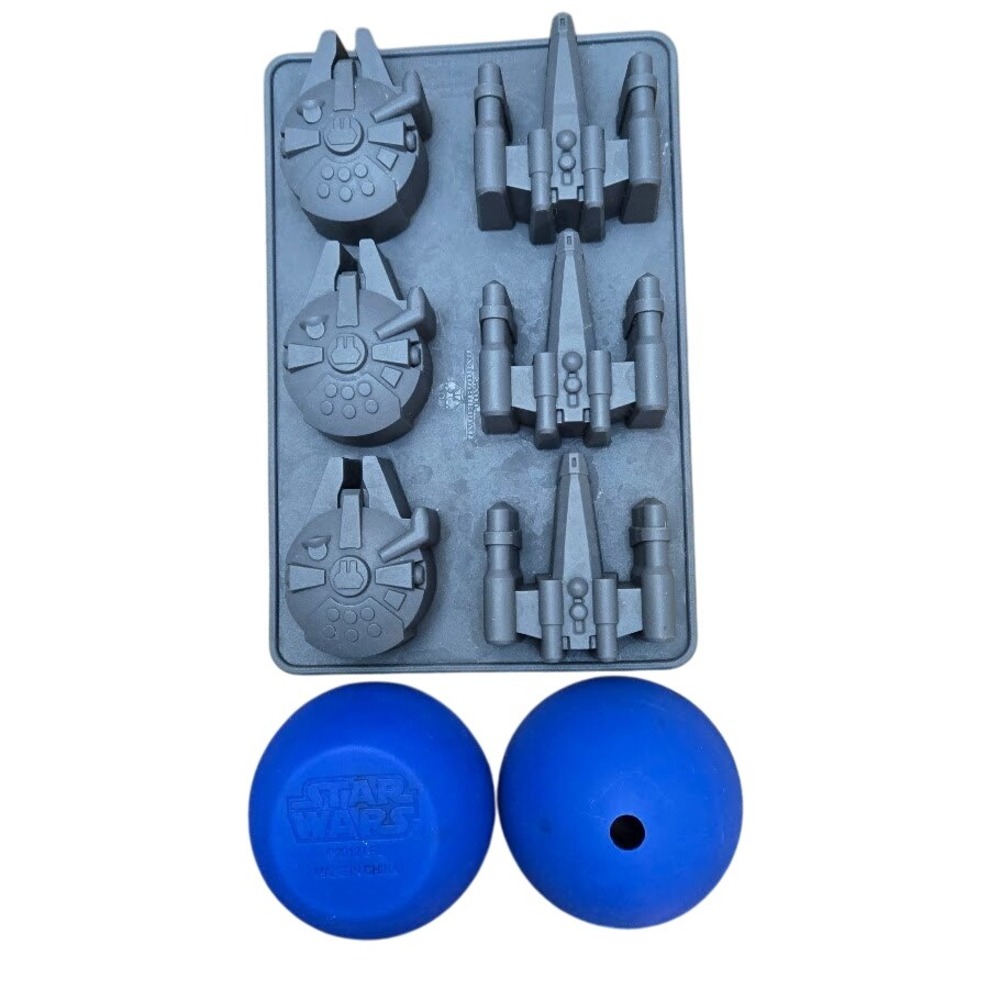 2 Star Wars Silicone Molds - X-Wing/Millennium Falcon‎ & Death Star